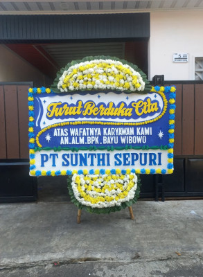 Papan Bunga Duka di Sidoarjo